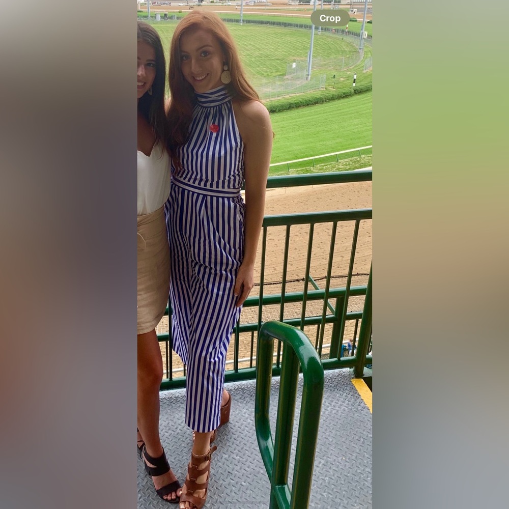 JCrew pinstrip jumpsuit